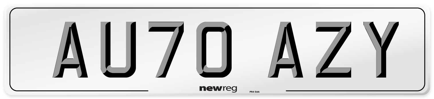 AU70 AZY Number Plate from New Reg